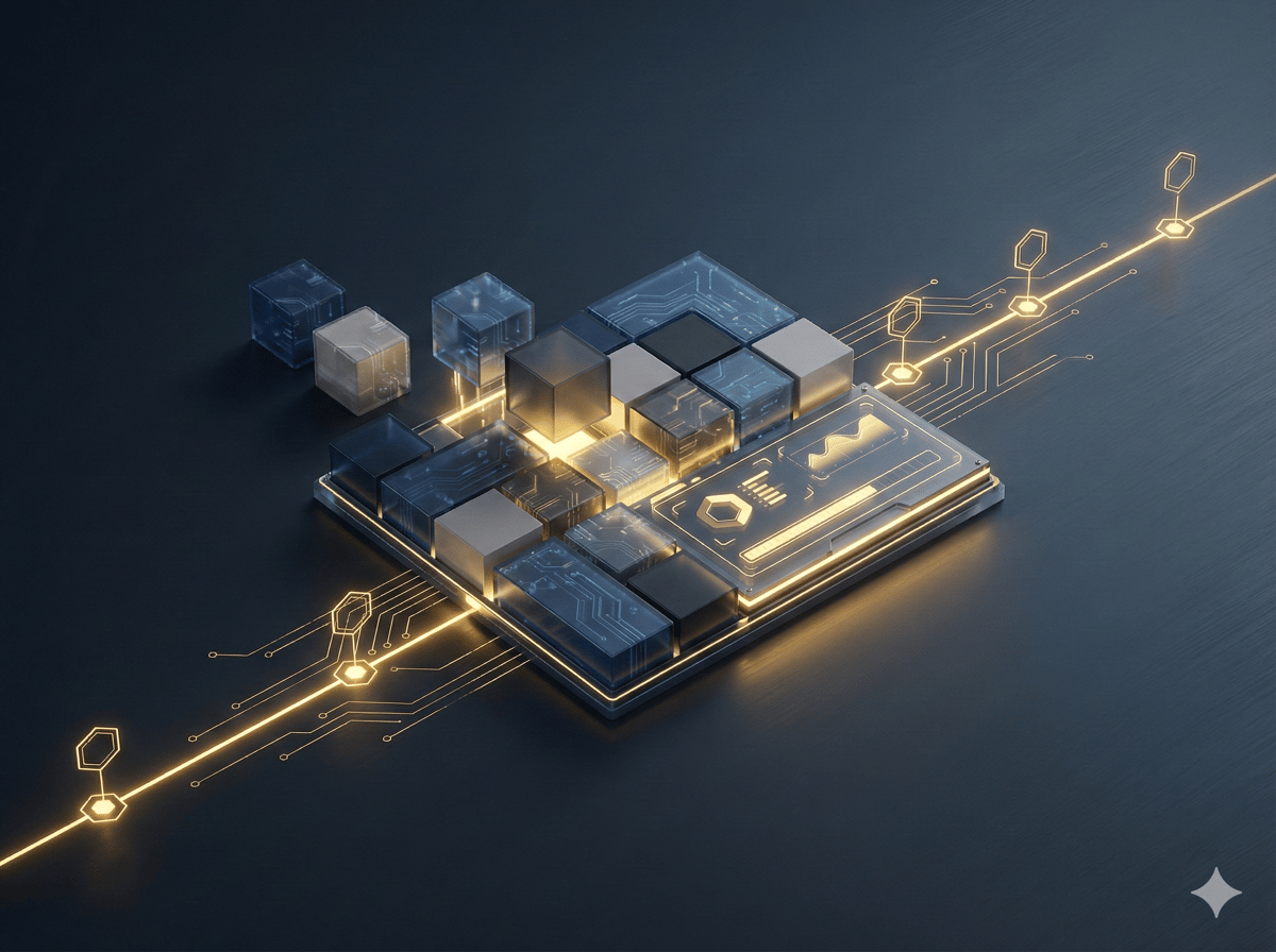 Structured delivery visual showing milestones and product assembly